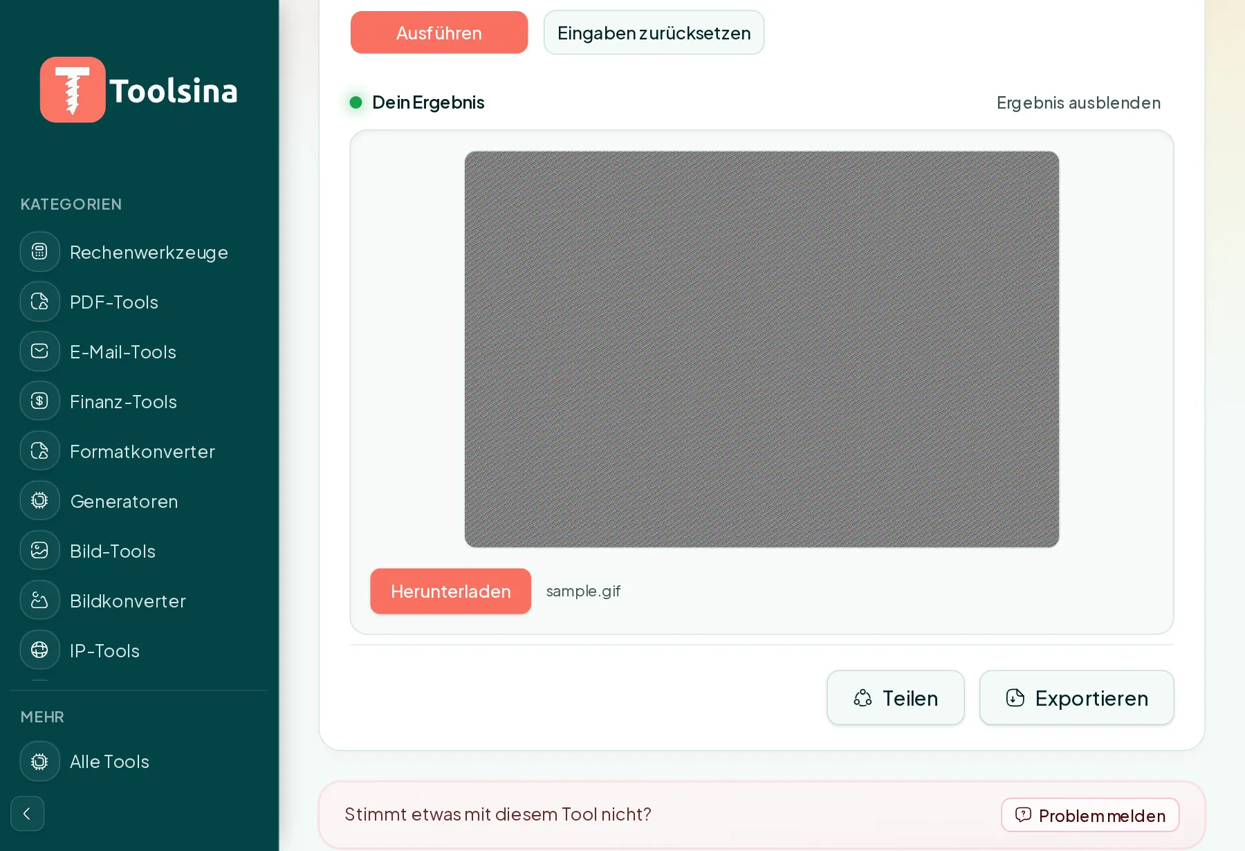 Ausführen und das Ergebnis herunterladen — Wie man ein GIF-Bild komprimiert (kostenlos, online)