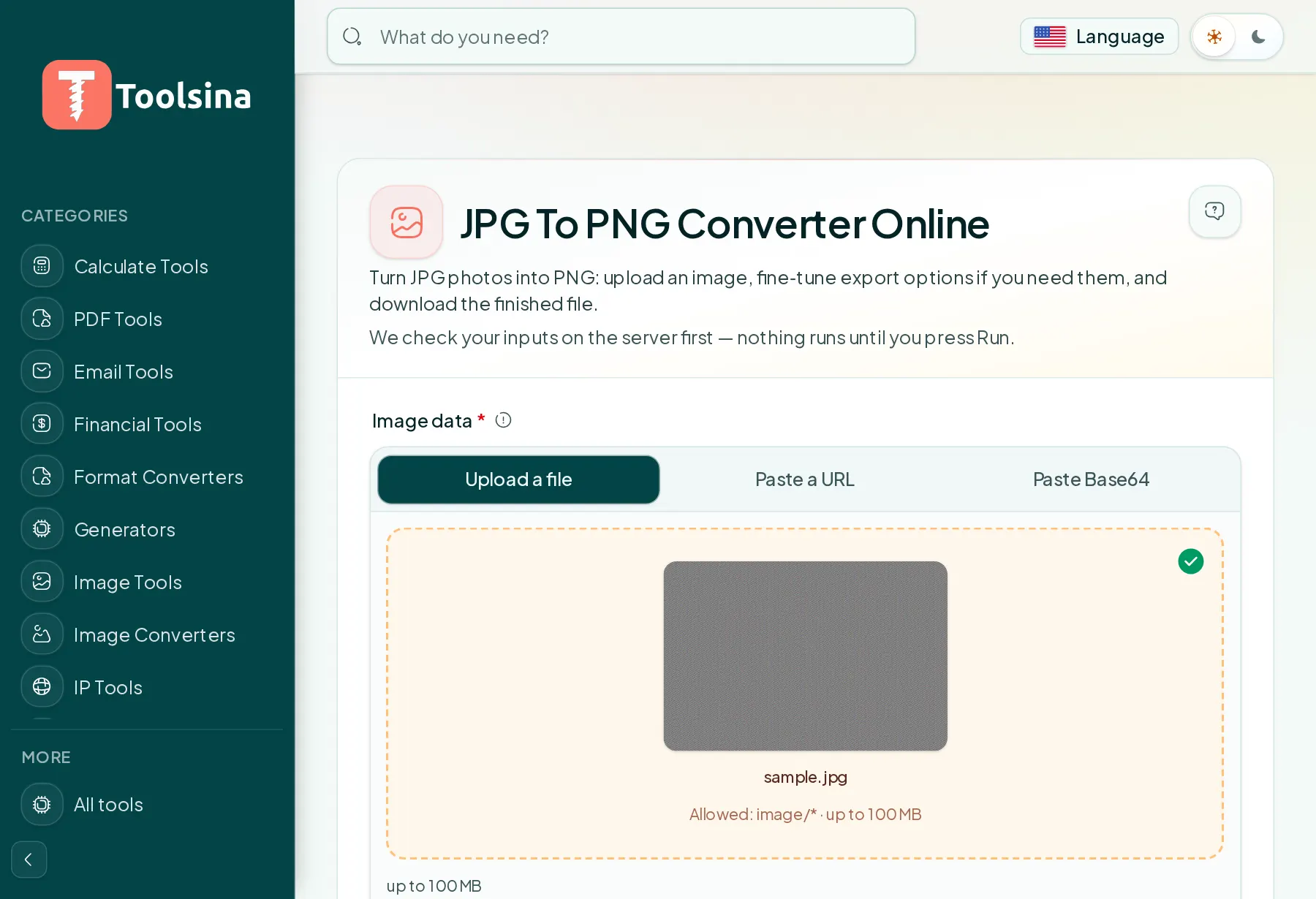 Check your file and adjust the options — How to Convert JPG to PNG (Free, Online)
