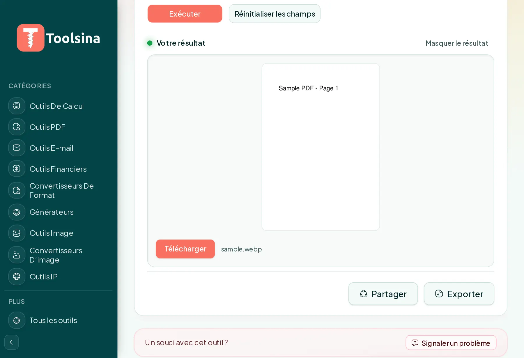 Lancez, puis téléchargez votre résultat — Comment convertir un PDF en WebP (gratuit, en ligne)