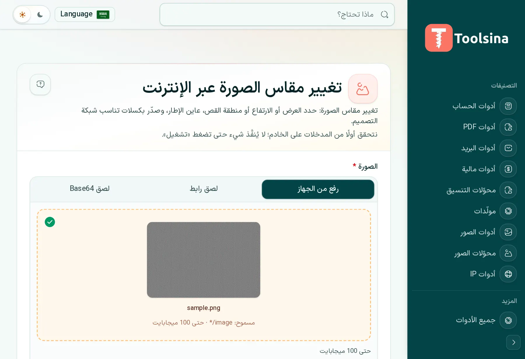 تحقق من ملفك واضبط الخيارات — كيفية تغيير حجم صورة (مجانًا وعبر الإنترنت)