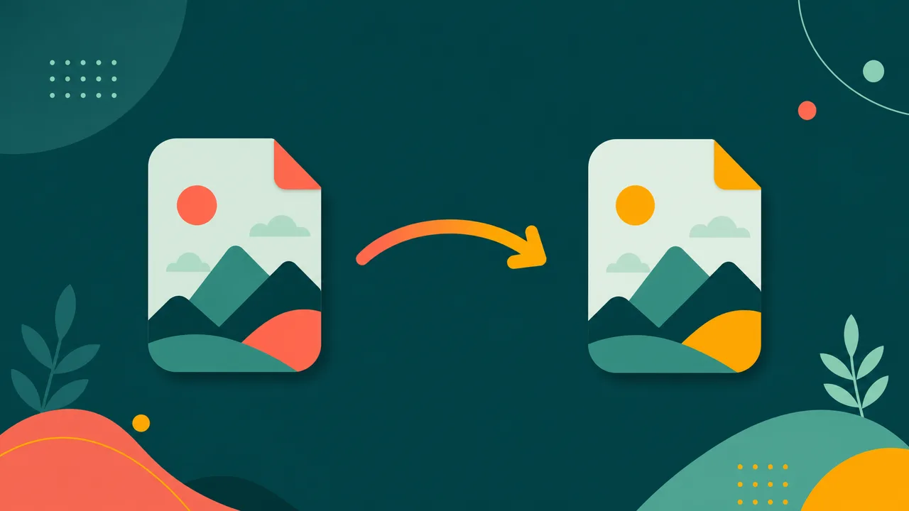 تصویری از تبدیل یک فایل تصویری WebP به یک فایل PNG